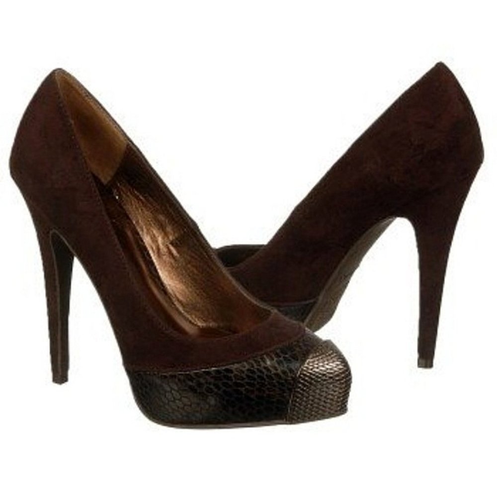 Carlos Santana Faux Snake & Suede "Lulu" Platform Pump - 11M